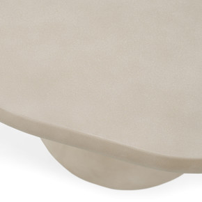 Vencie 43" Round Concrete Dining Table, Beige
