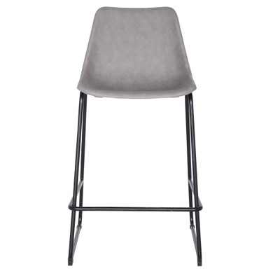 Delta PU Leather ABS Counter Stool-Gray