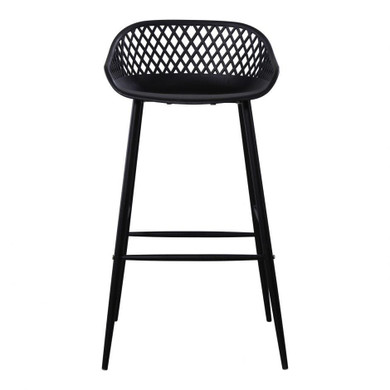 Piazza Outdoor Bar Stool Black-Set Of Two