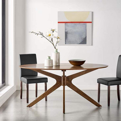 Crosslands 63" Oval Wood Dining Table