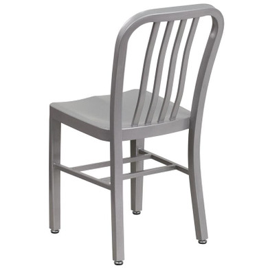 Nautical Chair, Silver Metal