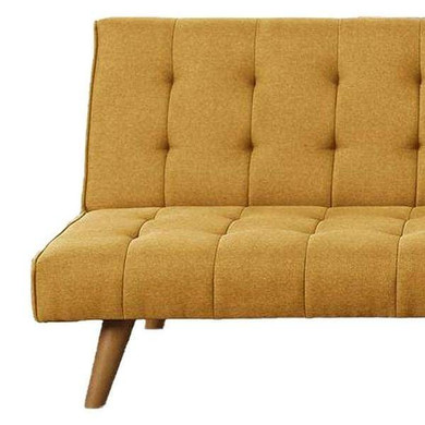Jestson Mid Century Convertible Sofa, Yellow