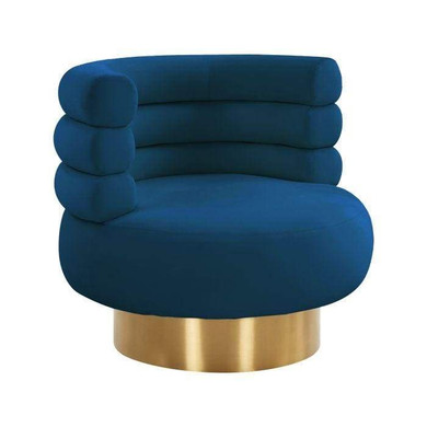 Natasha Navy Velvet Swivel Chair