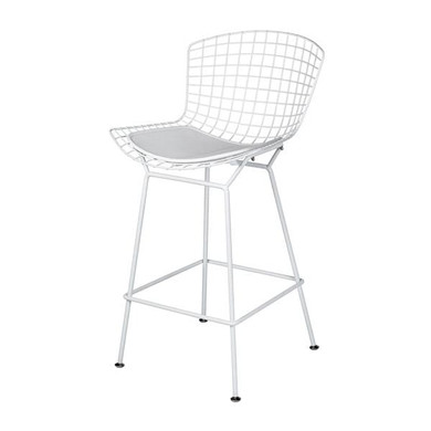 White Wire Counter Chair