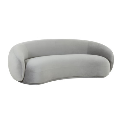 Kendra Light Grey Velvet Sofa