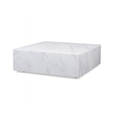 Couture Marble Coffee Table, White