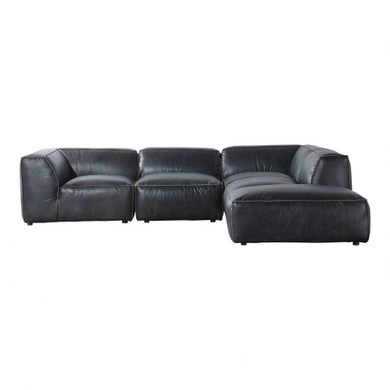 Luxe Lounge Modular Sectional, Antique Black