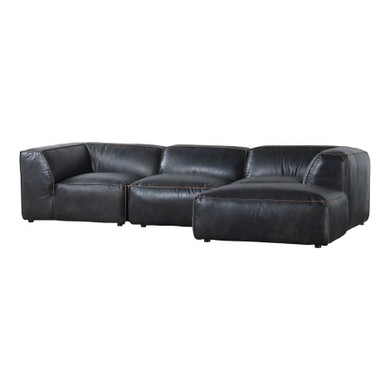 Luxe Lounge Modular Sectional, Antique Black