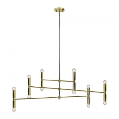 Axle Ceiling Fixture, Gold Plated Steel