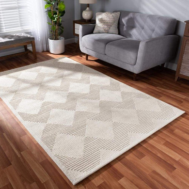 Solana Modern Ivory Hand Tufted Wool Rug