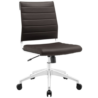 Jive Armless Mid Back Office Chair Brown