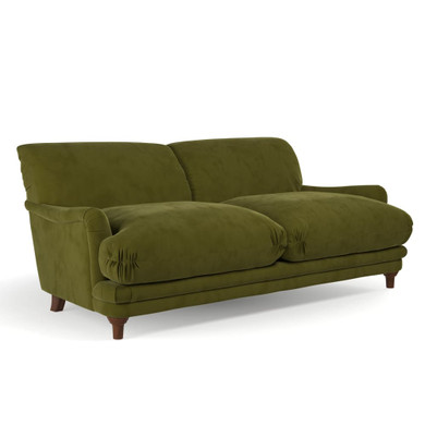 Priscilla Puffy Sofa, Olive Green
