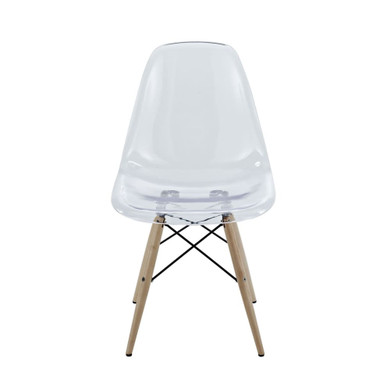 Pyramid Dining Side Chair, Clear