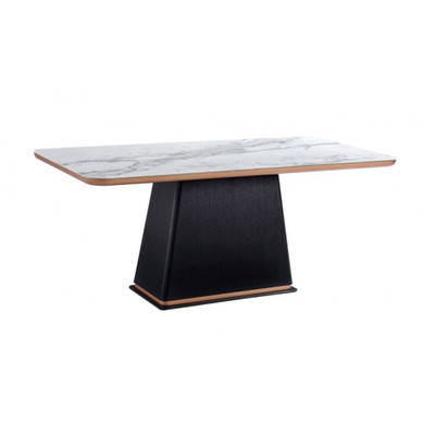 Peak Modern Black Oak Dining Table