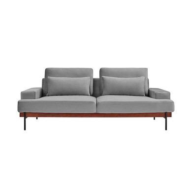 Mohave 86" Grey Velvet Sofa