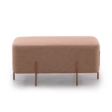 Alfred Brown Fabric Ottoman