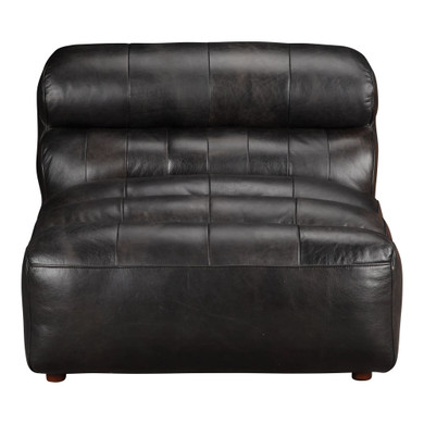 Ramsay Leather Slipper Chair, Black