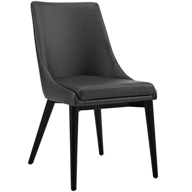 Viscount Vinyl Dining Chair, Black