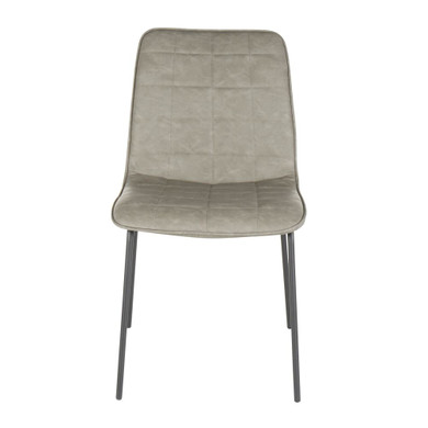 Quad Industrial Modern Chair, Grey, Set of 2