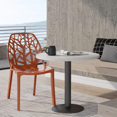 Coronado Dining Side Chair, Solid Orange