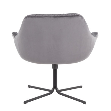 Thurston Lounge Chair, Gray Velvet