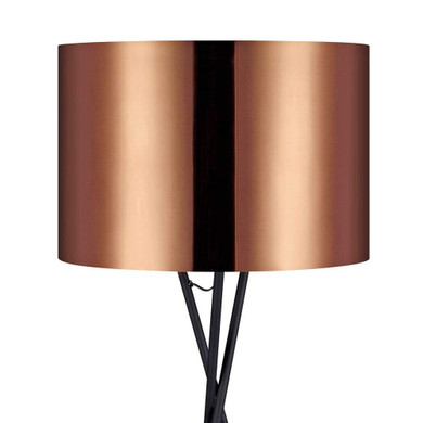 Carla Tripod Floor Lamp, Copper Shade