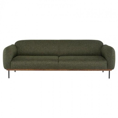 Benson Triple Seat Sofa in Green Tweed