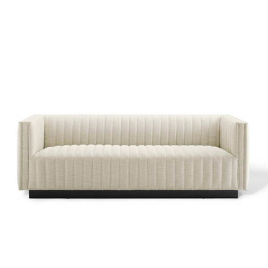Juncture Upholstered Fabric Sofa , Beige