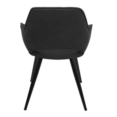 Rowland Mid Century Modern Chair, Black, Set of 2