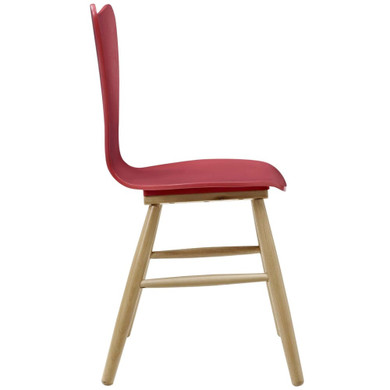 Cascade Wood Dining Chair, Red