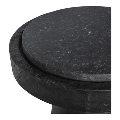 Book Accent Table Black Concrete