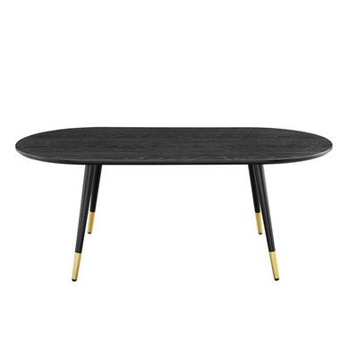 Valour 47" Oval Coffee Table in Black