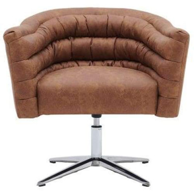 Holmes KD Fabric Swivel Chair, Devore Cocoa