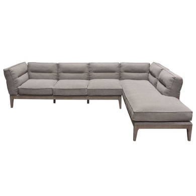 Eden Sectional Sofa w/ Right Facing Chaise in Grey Fabric