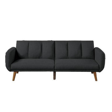 Lockland Adjustable Upholstered Sofa With Track Armrests, Gray