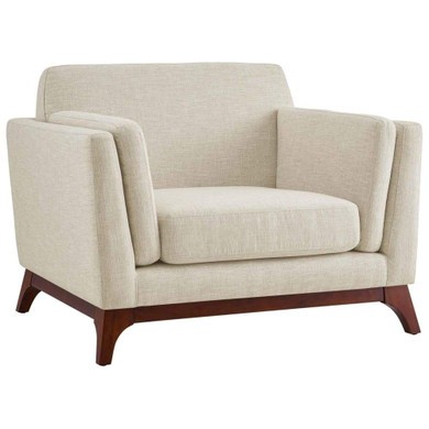 Chance Upholstered Fabric Armchair, Beige