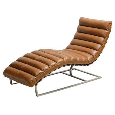 Cavett Chaise Lounge Chair-Brown