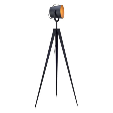 Artsy Tripod Floor Lamp Black, Gold