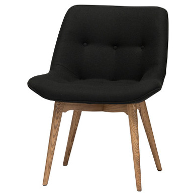 Featherston Style Contour Dining Chair, Black