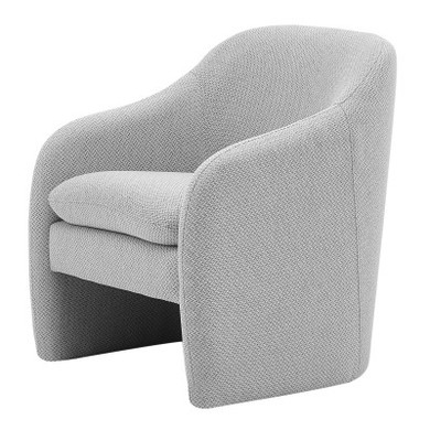 Zelma Fabric  Arm Chair, Cardiff Gray