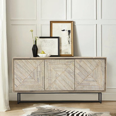 Perry Sideboard Buffet in Natural Acacia Wood