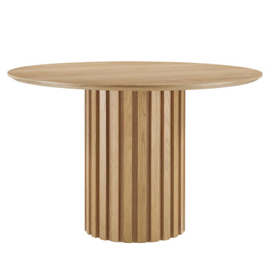 Sanjaya 47" Round Dining Table, Oak