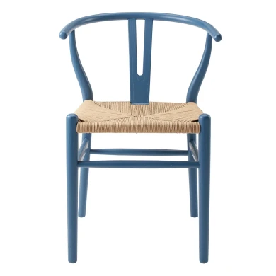 Wishbone Dining Wood Side Chair, Harbor Blue