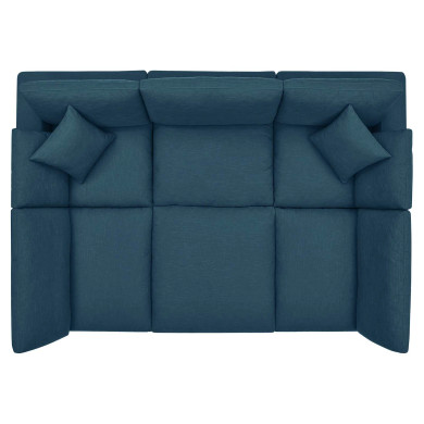 Crux Movie Night Sofa Sectional, Azure