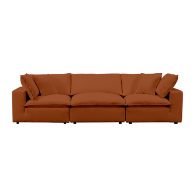 Malibu Modular 3 Piece Sofa, Rust