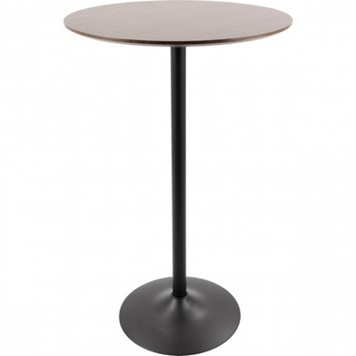Ziegler 27" Adjustable Bar Counter Dining Table Black, Walnut Finish