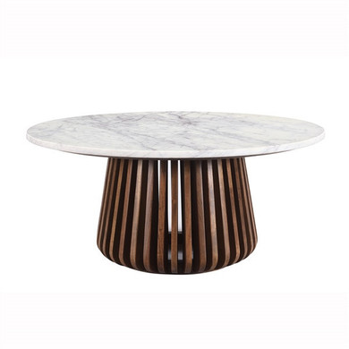 Idris Round Marble Coffee Table