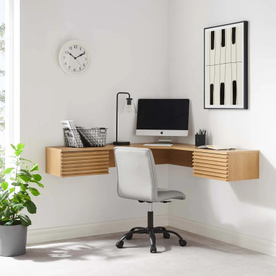 Modrest Dessart - Modern Elm Grey Office Desk