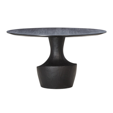 Godiva Black Acacia and Faux Plaster  Dining Table