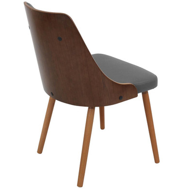 Giovanni Accent Dining Chair, Walnut and Vegan Leather